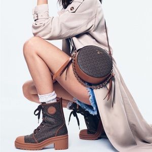 NEW MK Corey Bootie in Brown Signiture